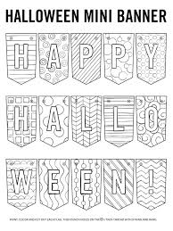 Print our free thanksgiving coloring pages to keep kids of all ages entertained this novem. Halloween Mini Banner Crayola Com Au