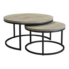 *round coffee table *marble table top *black metal legs *contemporary design. Drey Round Nesting Coffee Tables Set Of 2 Products Moe S Wholesale
