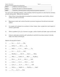 Molecules or compounds on the right side of the equation which are the result of chemical change are called: Https Pdf4pro Com File 96b3c Cms Lib Mn01909485 Centricity Domain 4752 Worksheet Balancing Equations Pdf Pdf