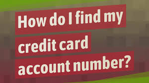 Think about it similarly to your checking account number. How Do I Find My Credit Card Account Number Youtube