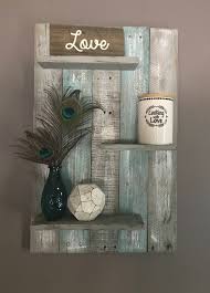 Teal gray houzz teal gray houzz 14. Teal And Gray Wall Shelf Wall Shelf Wall Decor Pallet Etsy
