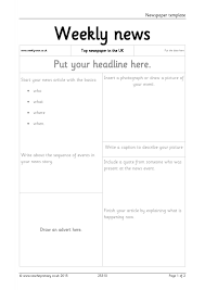 To write a good newspaper article, you must know about the basic elements. Ks2 Newspapers Teachit Primary