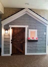 A window into a room under our stairs that is a playhouse for our kid, and a room for a dog bed added. Under The Stairs Indoor Playhouse Craft Projects For Every Fan Indoor Playhouse Under Stairs Playhouse Play Houses
