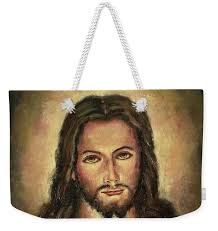 Sacred Heart of Jesus Number Two Weekender Tote Bag by Rebecca Mike