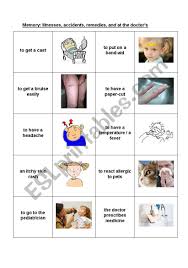 Good luck and be careful out there! Memory Common Illnesses And Accidents 1 2 Esl Worksheet By Doris1283