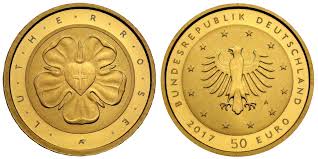 From wikimedia commons, the free media repository. 50 Euro Gold Lutherrose Brd 2017 Muenzenladen De