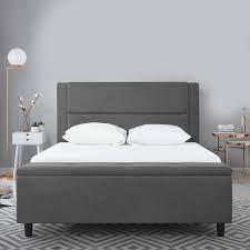 Not available for pickup and same day delivery. Zinus Wanda 48 Upholstered Platform Bed Frame With Storage Bench Queen Walmart Com Walmart Com