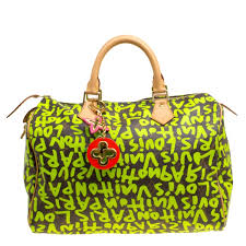 The original louis vuitton company was founded by louis vuitton in 1854 on rue neuve des capucines in paris, france. Louis Vuitton Monogram Canvas Neon Green Graffiti Stephen Sprouse Speedy 30 Bag With Charm Louis Vuitton Tlc