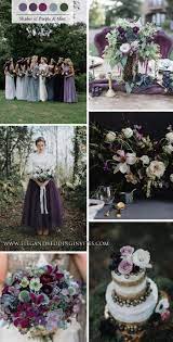 Get Inspired By 10 Chic Moody Wedding Colors For Fall And Winter Elegantweddinginvites Com Blog Purple And Green Wedding Dark Purple Wedding Wedding Colors Purple