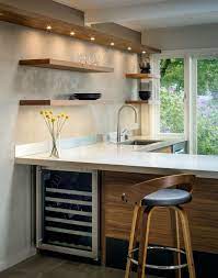 If you want to give your kitchen a burst of color, it's important to find the right hue to open up your space and keep it fresh and bright. Mid Century Modern Kitchen Floating Shelves Venetian Plaster Wall Midcentury Kitchen San Francisco By Hanomoco Design Houzz