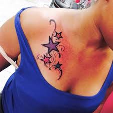 Woman Chest Cute Star Tattoo Kadin Gogus Ustu Yildiz Dovmesi Kadin Gogus Dovmesi Dovmeli Kadin Dovme Tasarimlari