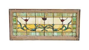 Arts and flowers by ruby. Uniquely Designed Early 20th Century American Arts Crafts Style Chicago Two Flat Stained Glass Transom