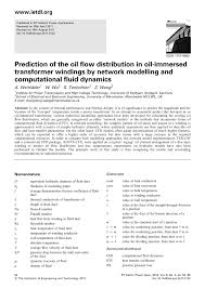Beck eltersdorfer straße 7, 90425 nürnberg, germany. Pdf Prediction Of The Oil Flow Distribution In Oil Immersed Transformer Windings By Network Modelling And Computational Fluid Dynamics
