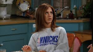 Jennifer aniston's hair has been a topic of conversation since 1994. Nba Knicks Basketball Team Sweatshirt Worn By Jennifer Aniston Rachel Green In Friends Season 3 Episode 2 The One Where No One S Ready 1996