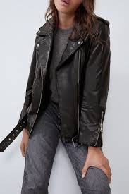 Oversized Leather Jacket Jackets Woman Zara Canada Leather Jacket Jackets Leather Outfit