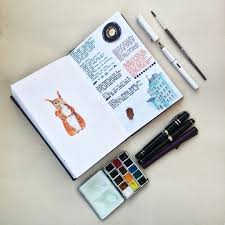 1 380 Likes 16 Comments Ellina Ellbrt On Instagram Writing And Watercolors Book Art Sketch Book Art Journal