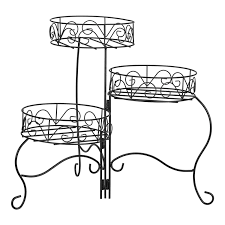 Three Tiered Folding Scroll Plant Stand These decorative accessories are rustic and chic, complementing your outdoor aesthetic.