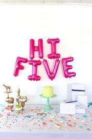 34 Foil Balloon Letters Hi Five Birthday Party 5th Birthday Party Ideas Hi Five Birthday