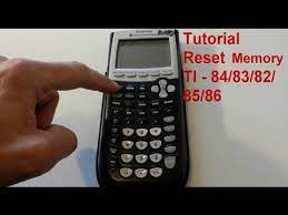 Ti 84 83 82 85 86 Taschenrechner Speicher Zurucksetzen How To Reset Ram Memory Calculator Youtube