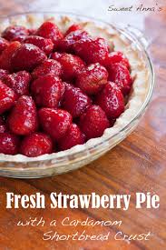 fresh strawberry pie with cardamom