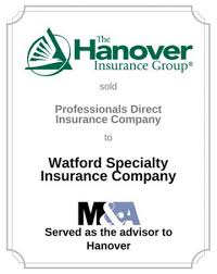 Box 25991 shawnee mission ks 66225 address: Hanover Insurance Group Inc Sold Professionals Direct Insurance Co To Watford Specialty Insurance Co Merger Acquisition Services
