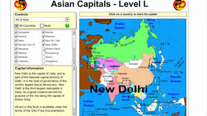 Map of asia with capitals. Learn The Capitals Of Asia Geography Tutorial Game Learning Level Youtube