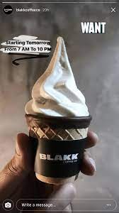 Espresso Chocolate Cone With Vanilla Ice Cream Blakk Coffee Co Kuwait City Kuwait Vanilla Ice Cream Chocolate Cone Vanilla Ice
