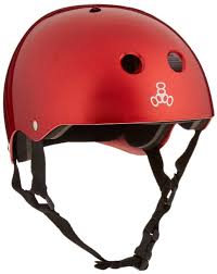Triple 8 Standard Liner Skateboarding Helmet Red Metallic M