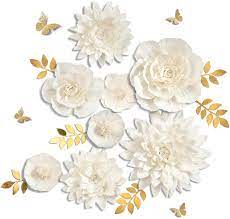 Maybe you would like to learn more about one of these? Amazon Com Letjolt White Paper Flowers Handcrafted Dahlia Birthday Party Easter Day Decorations Spring Party Decor Wedding Backdrop Wall Flowers Baby Shower Bridal Shower White 8pcs Home Kitchen
