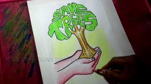 How To Draw Save Trees Save Life Poster Drawing Youtube Vintage christmas lights and christmas tree with balls. how to draw save trees save life poster drawing