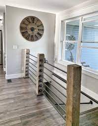 Spring Home Tour Part 1 Farmhouse Entryway Basement Stairs Open Staircase Railing Interior Stair Railing Open Basement Stairs Staircase Design