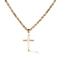10k yellow gold cuban chain & cz key pendant | appx. Mens Pendants Cross Pendants Shyne Jewelers