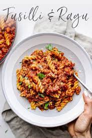 Fusilli Pasta With Sausage Ragu Recipe Fusilli Pasta Fusilli Pasta Recipe Rotini Pasta Recipes