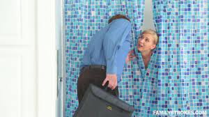 Alice Chambers cheating on her man in the bathroom