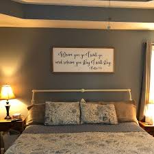 Bedroom Sign Where You Go I Will Go Master Bedroom Decor Etsy Bedroom Decor For Couples Wall Decor Bedroom Bedroom Wall Decor Above Bed