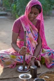 Grinding Spices Incredible India Indian People Women Of India