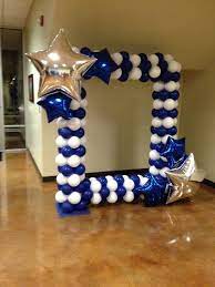 We Could Use A Frame Like This In Red Black White Gold Around The Photo Booth Decorationn Graduation Party Decor Graduation Balloons Party Balloons