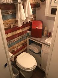 Camper Bathroom Rustic Decor Camper Trailer Remodel Camper Bathroom Remodeled Campers