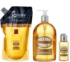 L Occitane Almond Shower Oil Trio Qvc Com Shower Oil L Occitane Oils