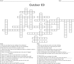 Cost of an outdoor patio heater: Outdoor Education Crossword Wordmint