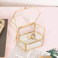 Home Details Vintage Mirrored In Gold Bottom Diamond Shape Glass Keepsake Box 27160 Gold The Home Depot Gold Home Accessories Gold Bedroom Decor Gold Room Decor