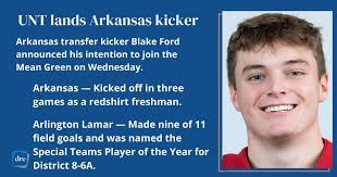 Former Arkansas kicker Blake Ford headed to UNT