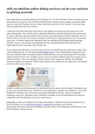 We looked at companies including talkspace, regain and more so you can get the help you need. Calameo How Online Dating Services Can Be Your Solution To Getting Married