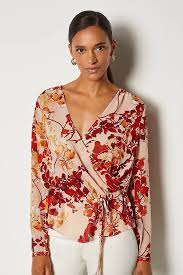 4.3 out of 5 stars 434. Floral Print Long Sleeve Blouse Karen Millen