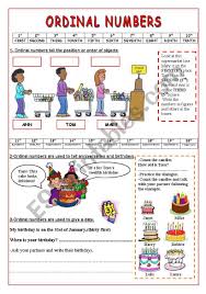 First, fifth, and tenth—you'll be ready to teach your students about ordinal numbers with the resources from the mailbox® first at your fingertips. Ordinal Numbers 2 Pages Of Uses And Exercises Esl Worksheet By Pauguzman