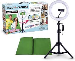 Zoom change background without green screen. Amazon Com Canal Toys So Diy Tiktok Instagram Youtube Ring Light With Green Screen And Phone Mount Tripod Studio Creator Influencer Video Creator Kit Toys Games