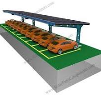BIPV Waterproof Solar Carport with steel made