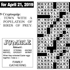 Jumble puzzle answers for august 21 2020. Answers For Sunday S Puzzles Lifestyles Dailyitem Com