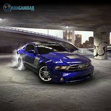 Gambar Dp Mobil Roush Mustang Warna Biru Mewah Biru Mobil Warna