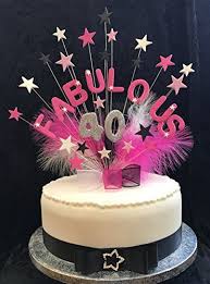 Beautiful 40th Birthday Cakes For Ladies Fabulous 40 Birthday Cake Topper With Glittered Number 40th Birthday Cake Topper Birthday Cake Toppers Handmade Cake Topper